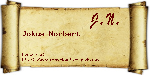Jokus Norbert névjegykártya